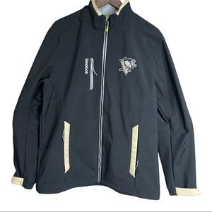 NHL Pittsburgh Penguins Reebok NHL Center Ice Authentic Full Zip Coat Mens Large